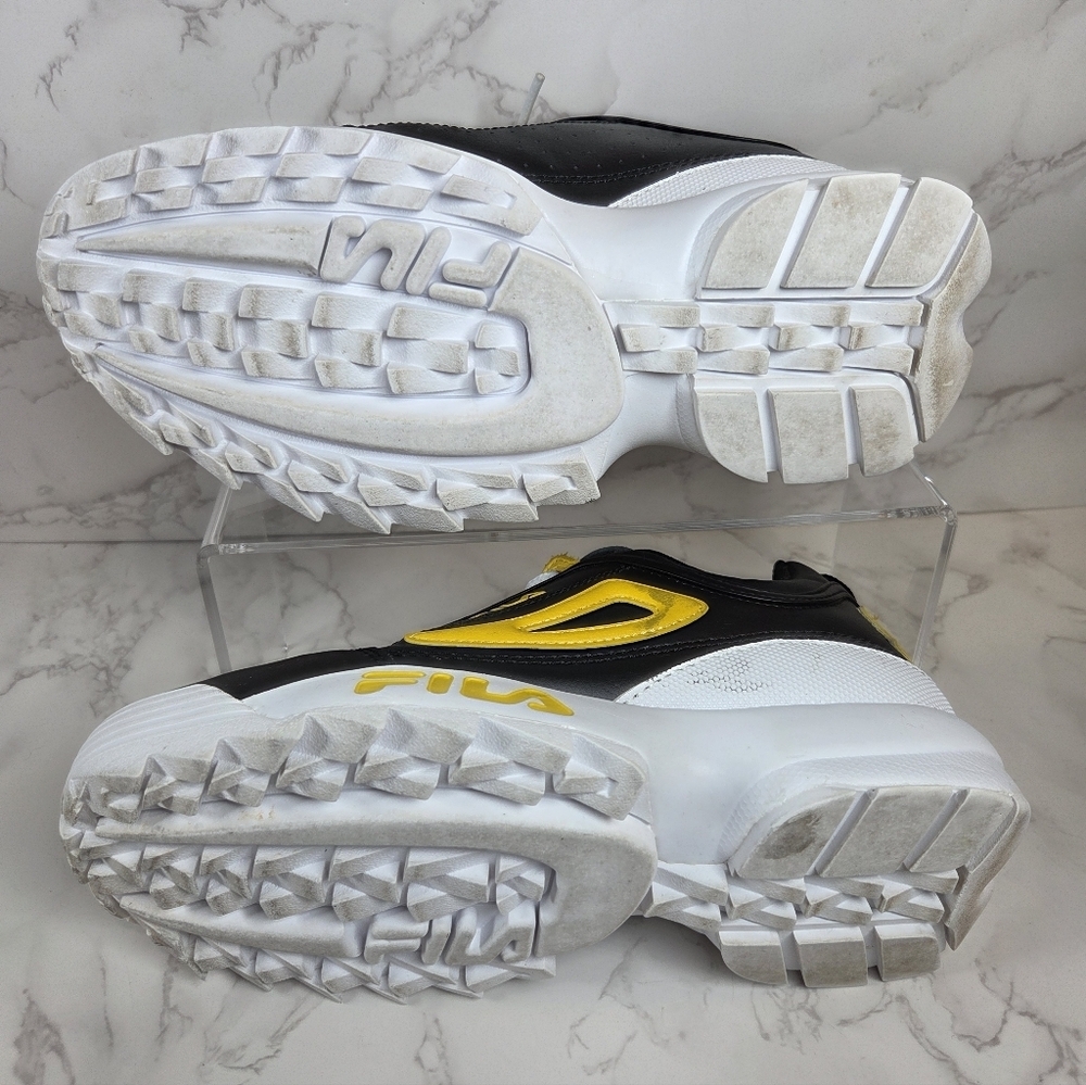 Fila Kids Black and Yellow Athletic Sneakers - Picture 4 of 8